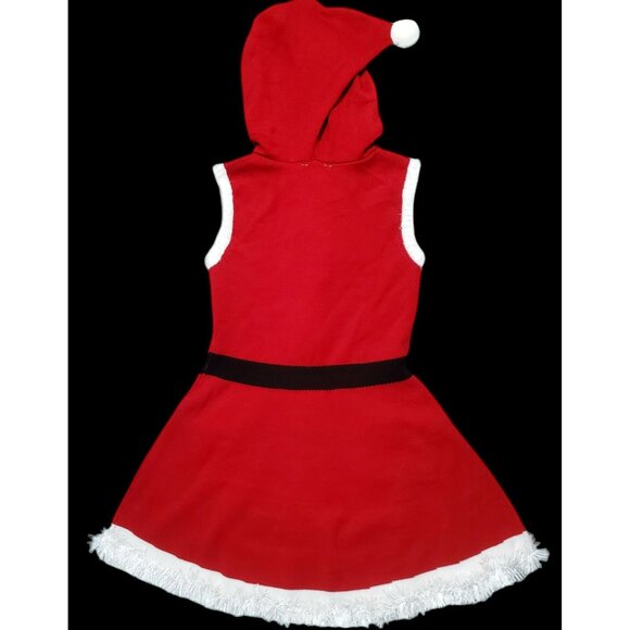 Womens Santa Dress Hood Ugly Sweater Sexy Mrs Claus Elf Costume Christmas Large - Picture 2 of 9